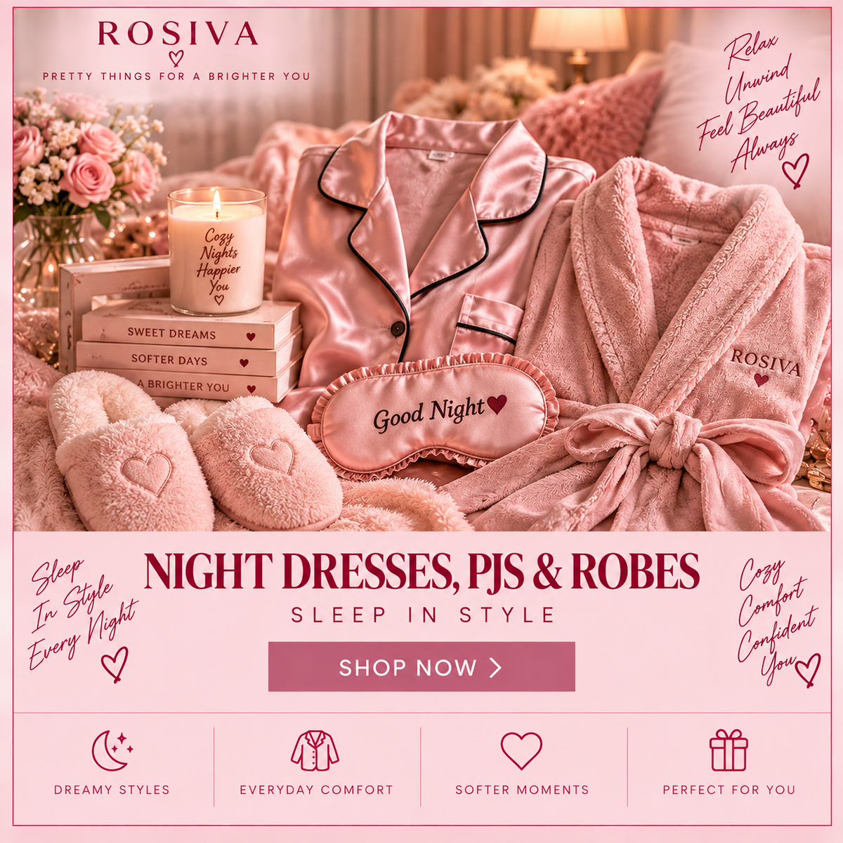 Night Dresses & PJS & Robes