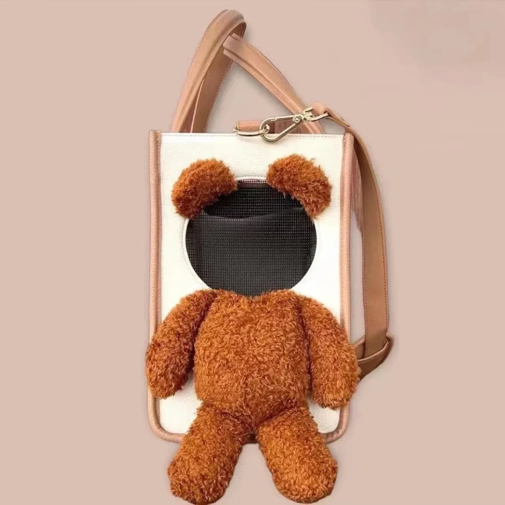 The Teddy Tote™ – Chic Shoulder Carrier for Cats & Small Dogs