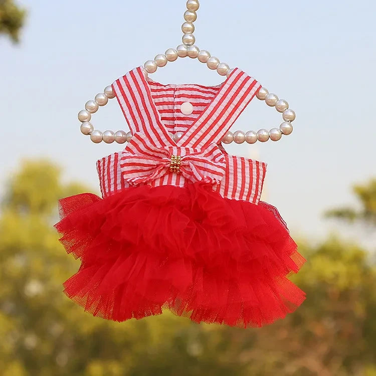The Sweetheart Stripe™ Ruffle Pet Dress