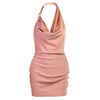 The Afterglow Satin Ruched Dress