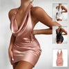 The Afterglow Satin Ruched Dress