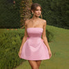 The Bow Affair Satin Mini Dress