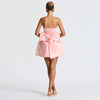 The Bow Affair Satin Mini Dress