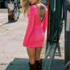 The Rosé After Dark Backless Mini Dress