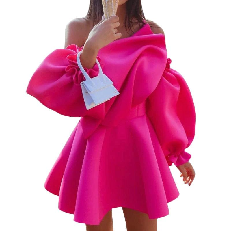 The Flirt Alert One-Shoulder Mini Dress