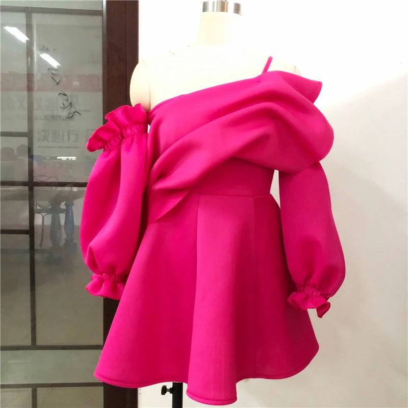 The Flirt Alert One-Shoulder Mini Dress