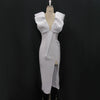 Midnight Muse Deep V Backless Dress