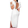 Midnight Muse Deep V Backless Dress