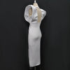 Midnight Muse Deep V Backless Dress