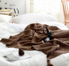 The Cozy Crush Pom-Pom Knit Throw