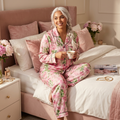 ROSIVA Blushing Garden Silk Pajama Set