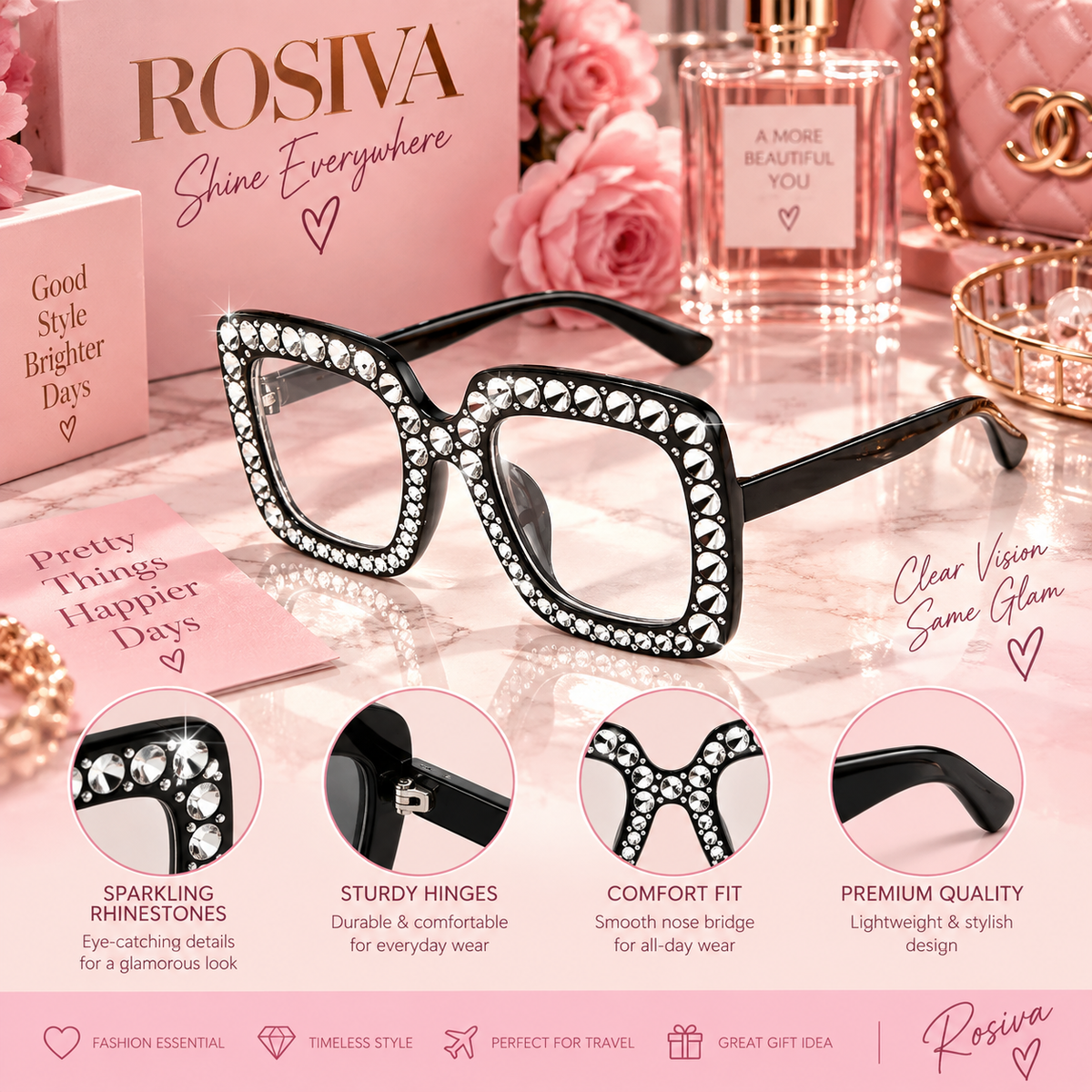 The Valentina Diamond Square Sunglasses