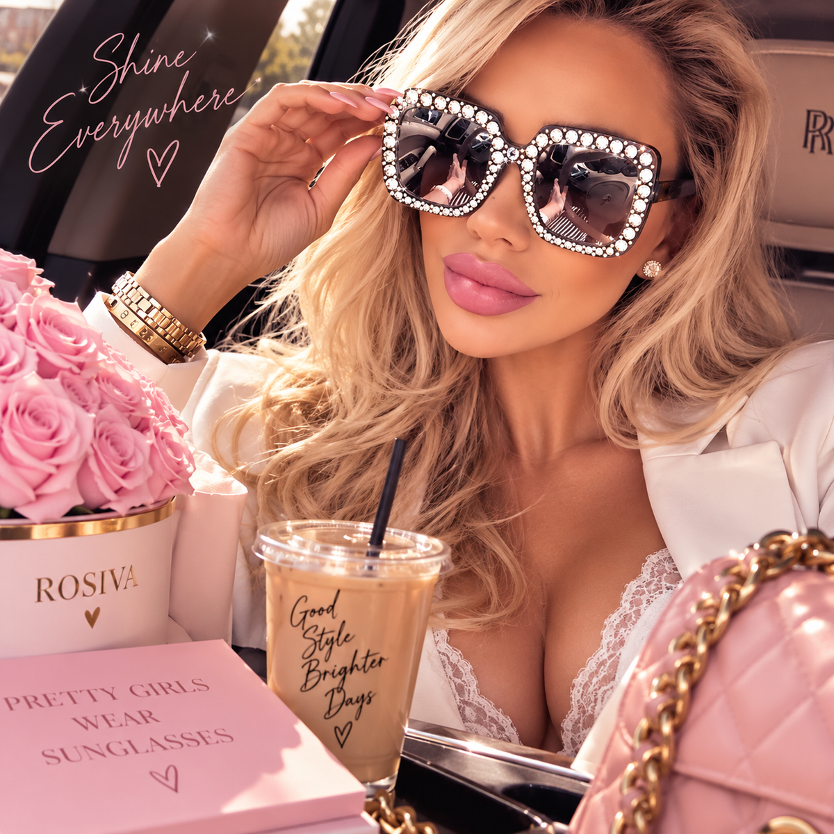 The Valentina Diamond Square Sunglasses