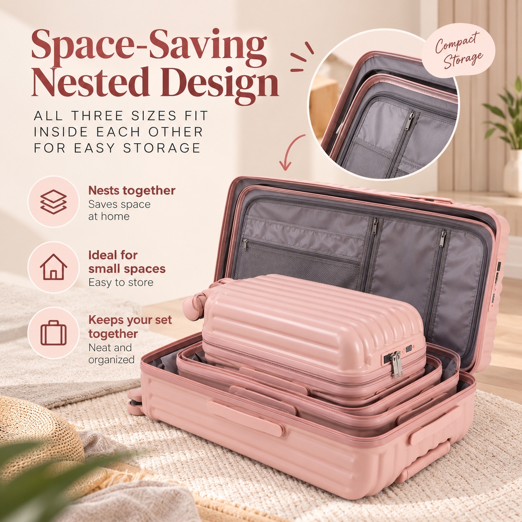 The Jetset Darling 3-Piece Smart Luggage Set
