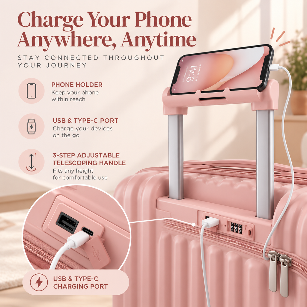 The Jetset Darling 3-Piece Smart Luggage Set