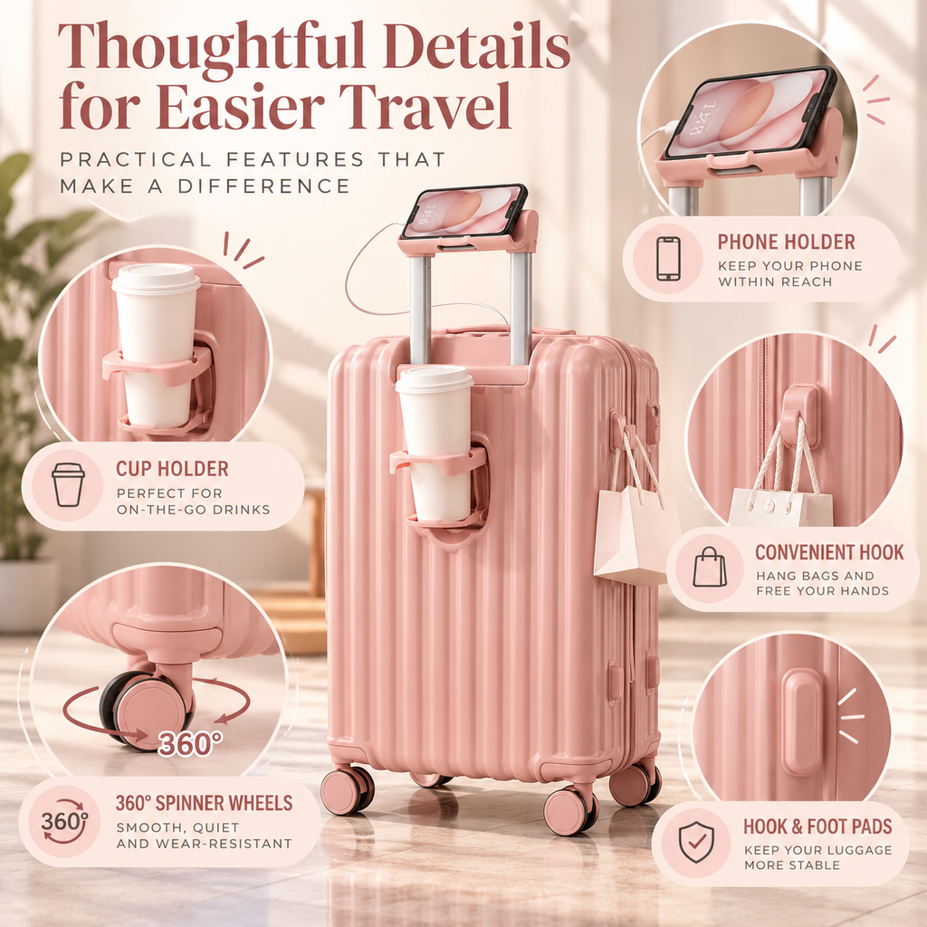 The Jetset Darling 3-Piece Smart Luggage Set
