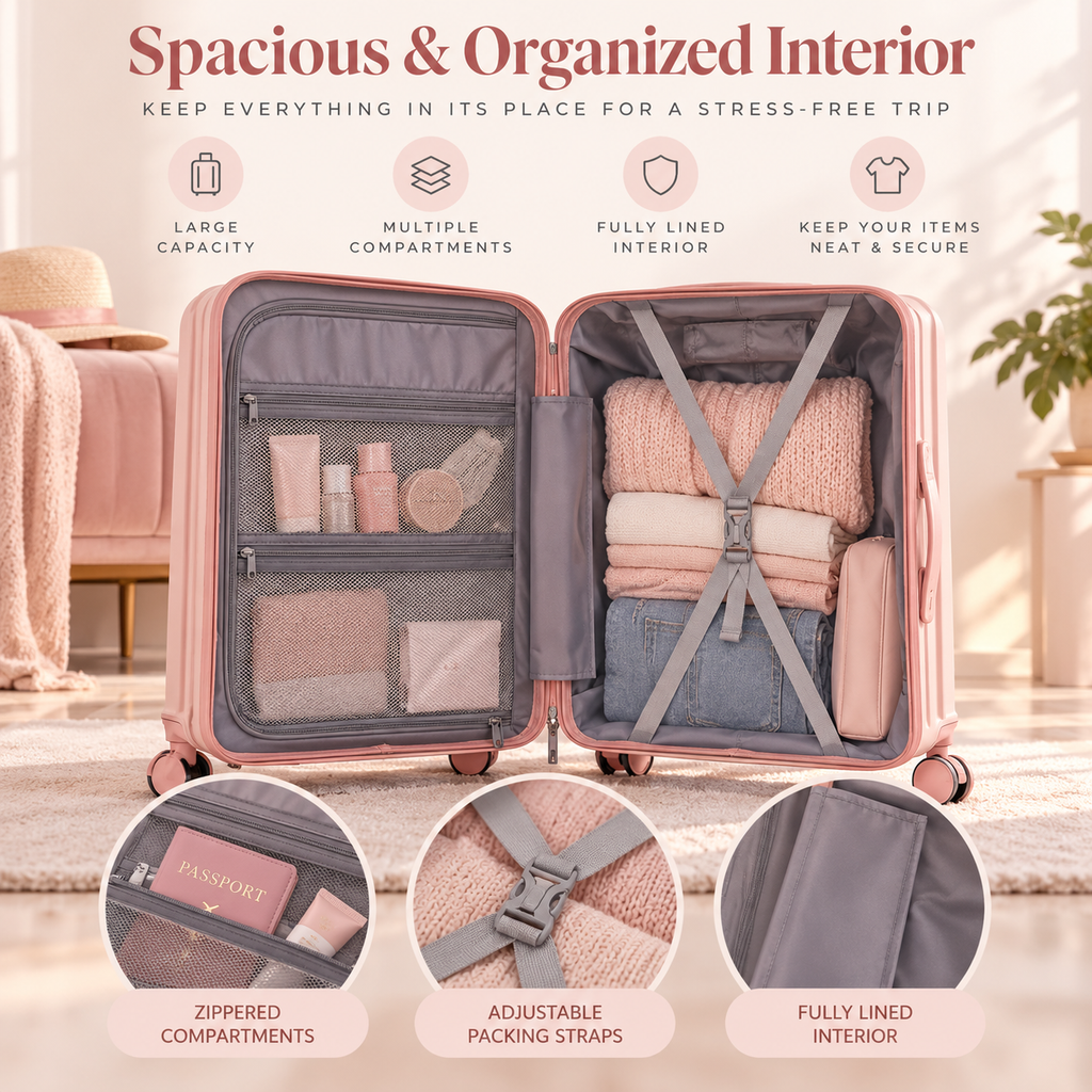 The Jetset Darling 3-Piece Smart Luggage Set