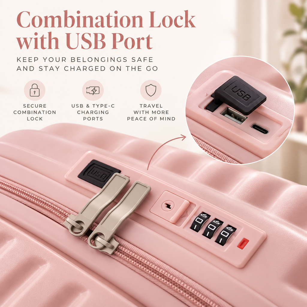 The Jetset Darling 3-Piece Smart Luggage Set