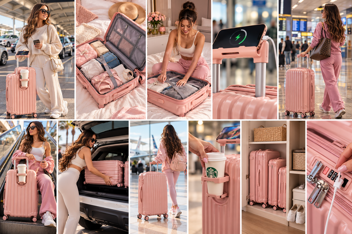The Jetset Darling 3-Piece Smart Luggage Set