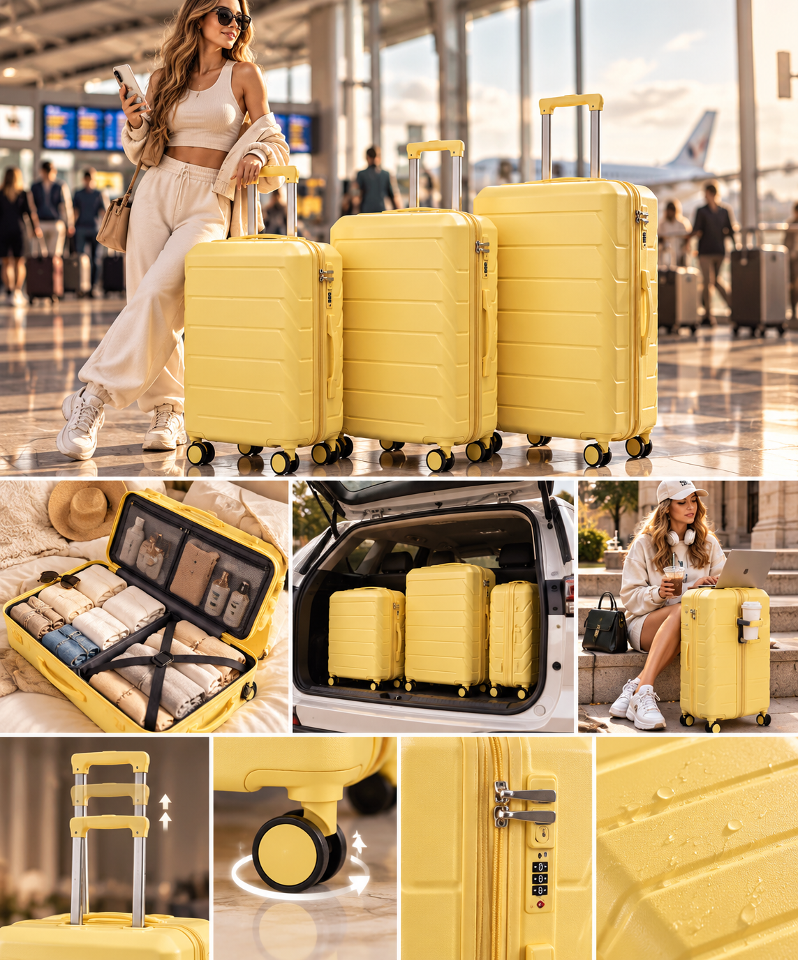 The Verona 3-Piece Hardshell Luggage Set