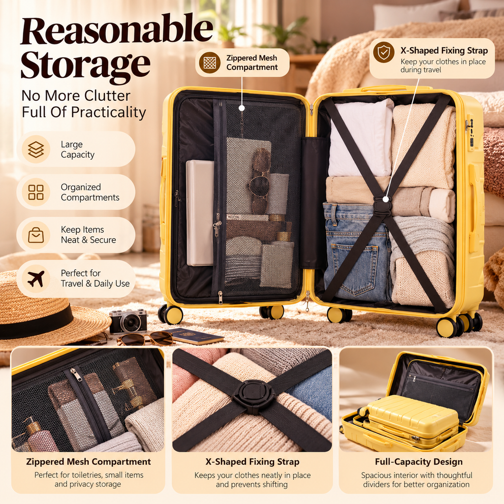 The Verona 3-Piece Hardshell Luggage Set