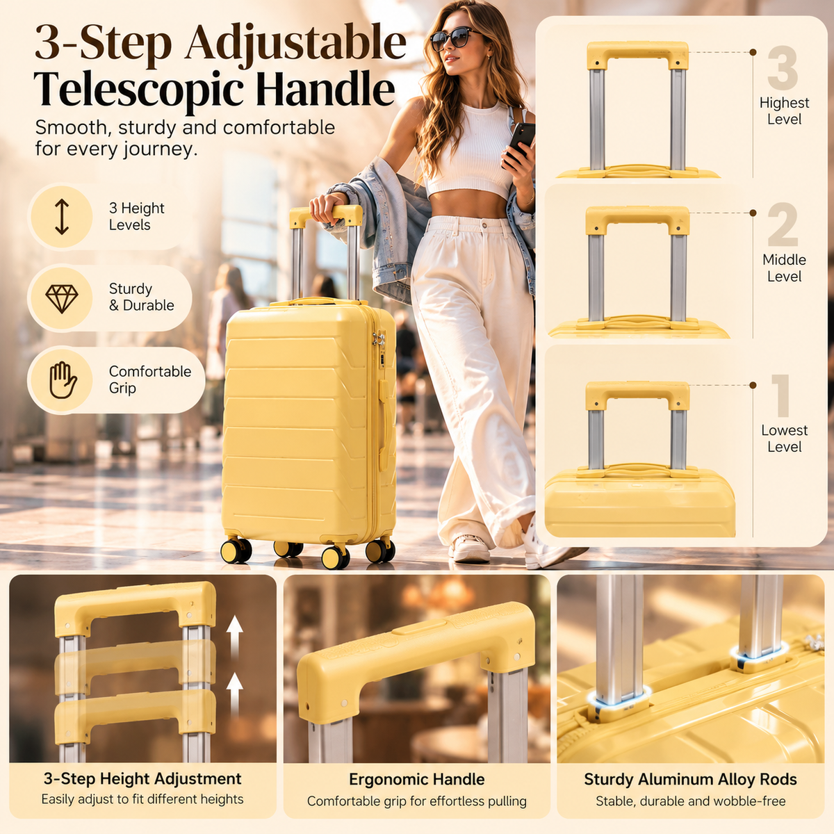 The Verona 3-Piece Hardshell Luggage Set