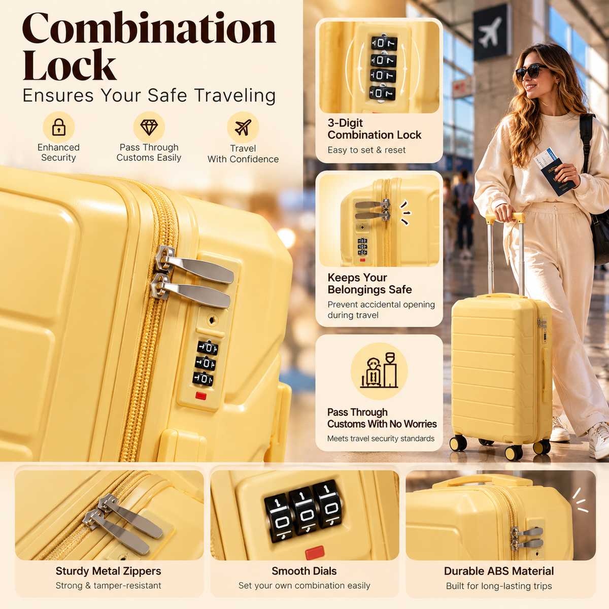 The Verona 3-Piece Hardshell Luggage Set