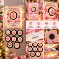 The Pink Christmas Spin & Glow Music Magnet