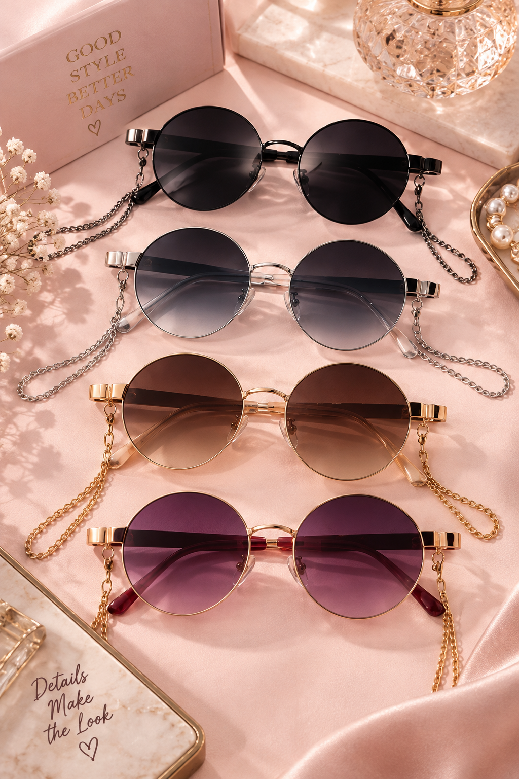 The Amara Chain Round Sunglasses