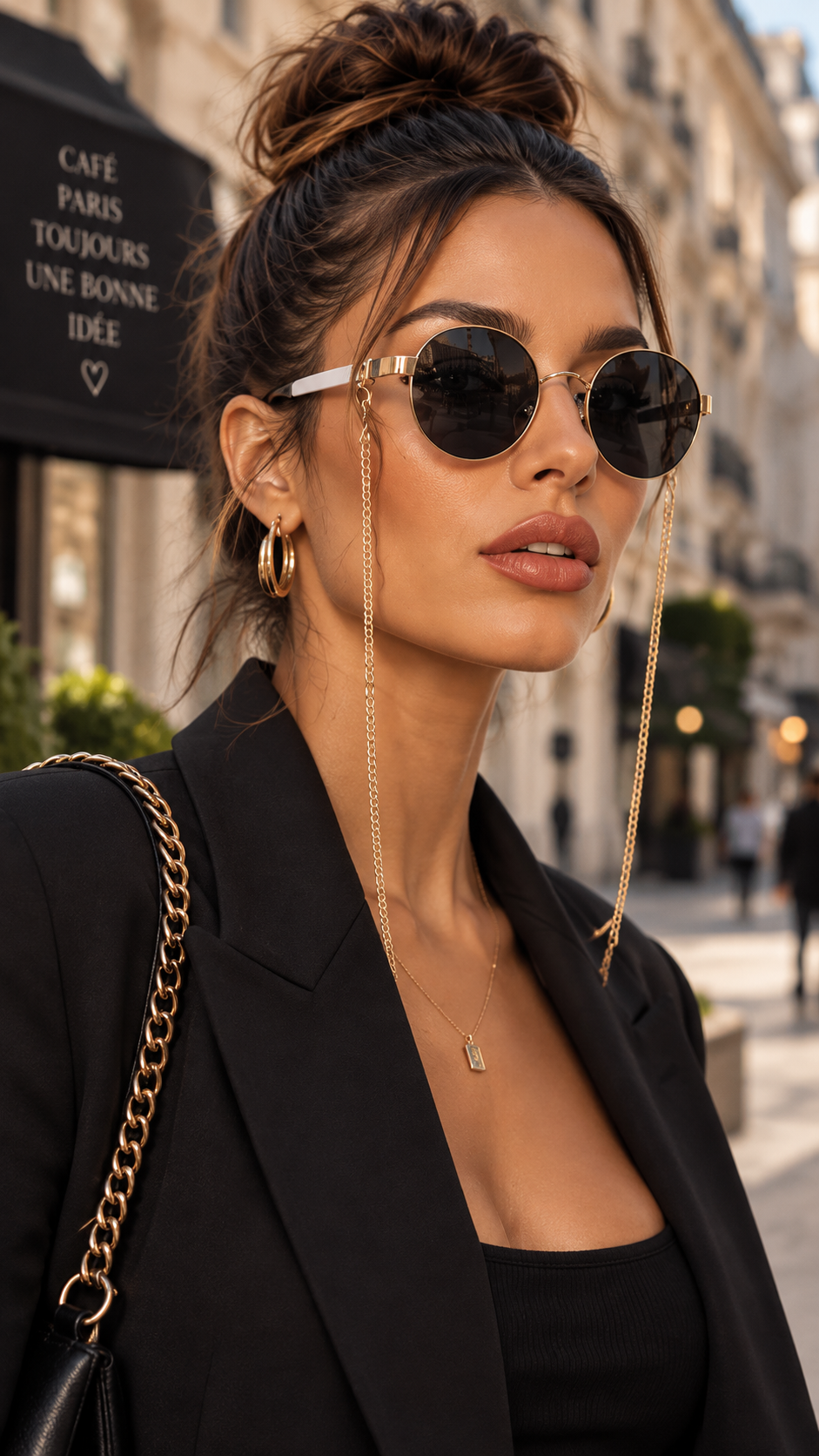The Amara Chain Round Sunglasses