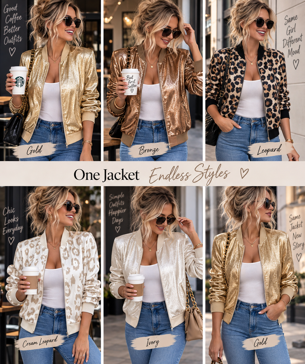 The Aurelia Gold Zip Jacket