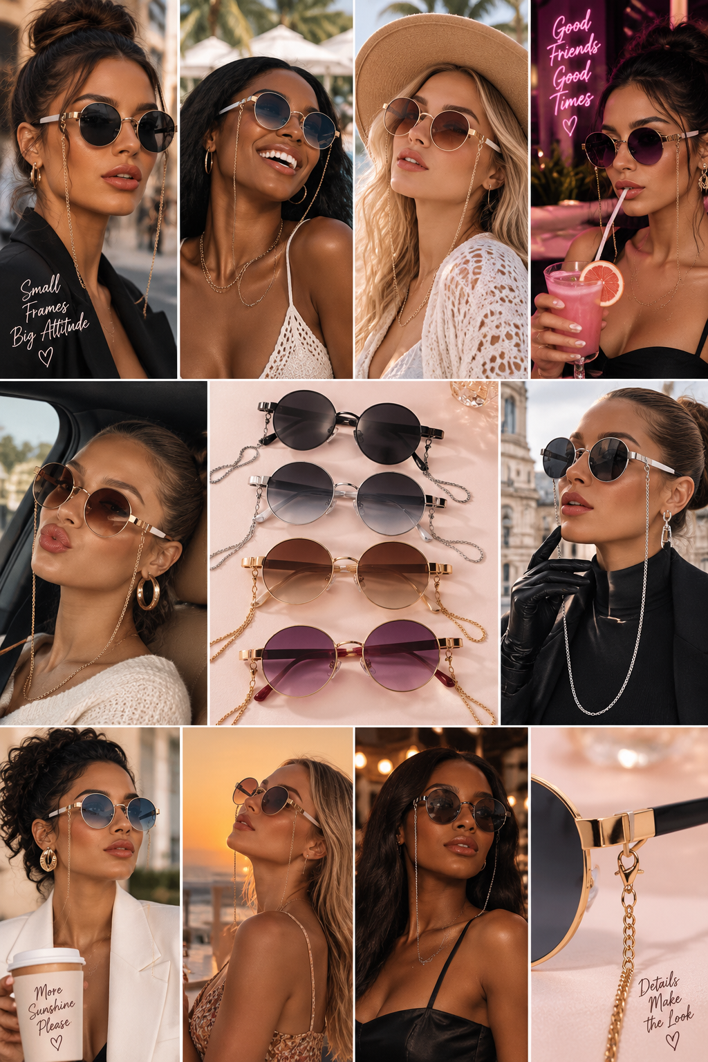 The Amara Chain Round Sunglasses