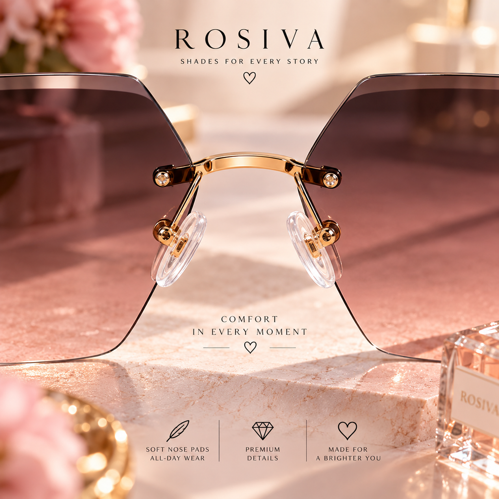 The Celeste Rimless Square Sunglasses