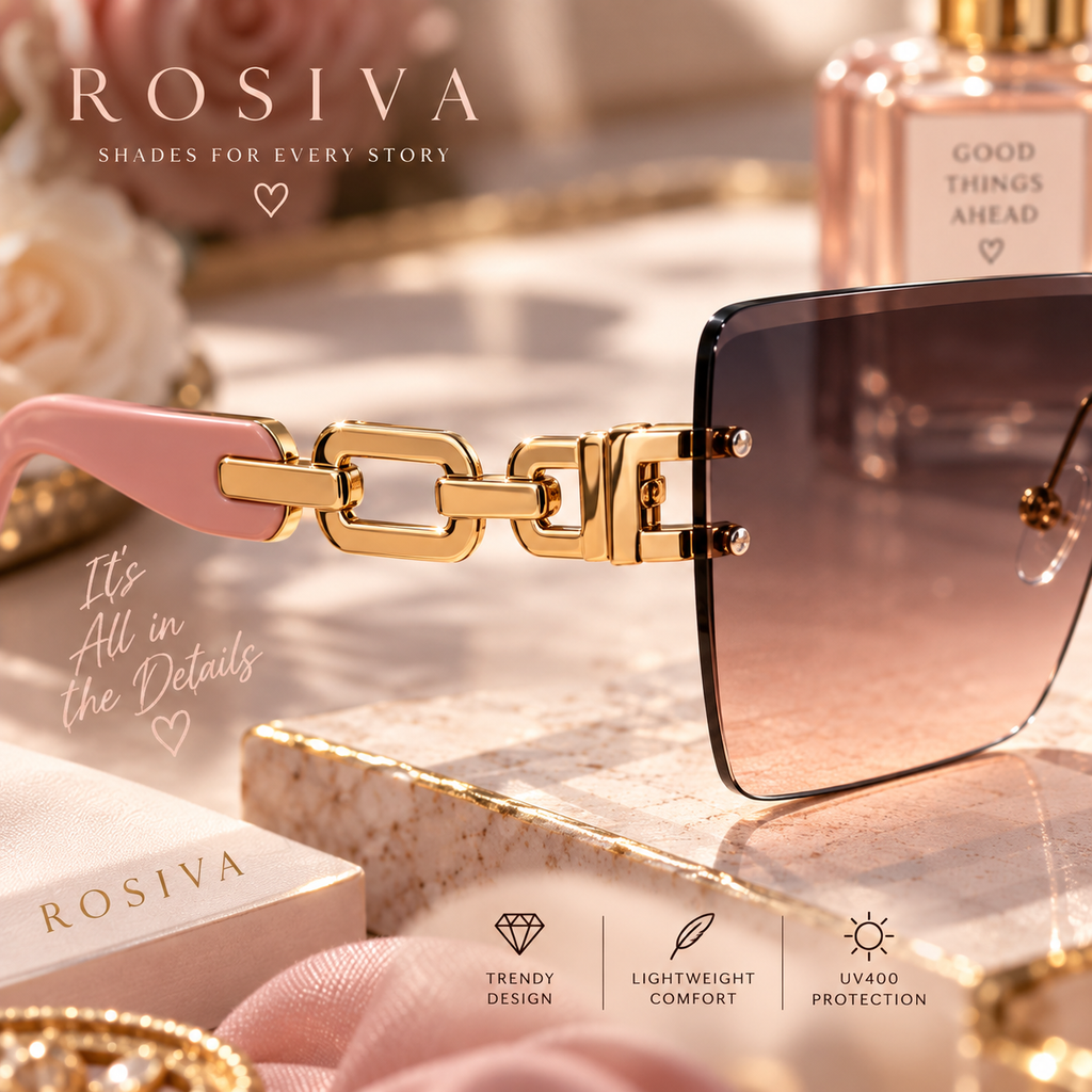 The Celeste Rimless Square Sunglasses