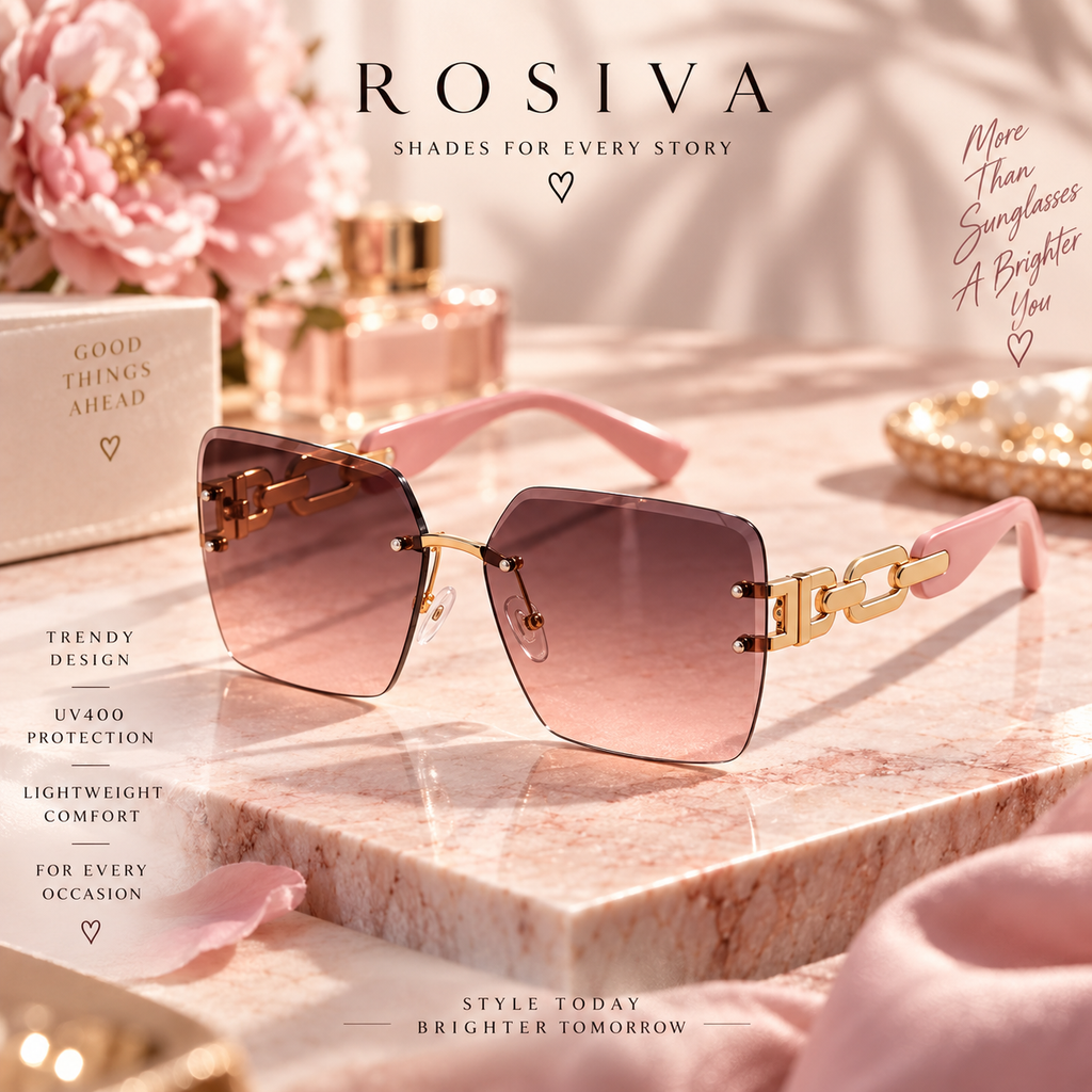 The Celeste Rimless Square Sunglasses
