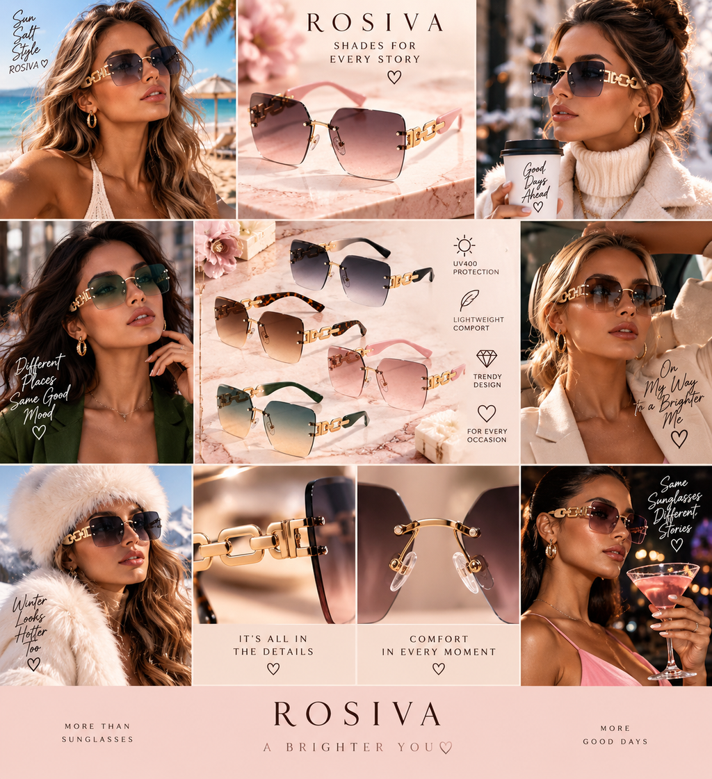 The Celeste Rimless Square Sunglasses