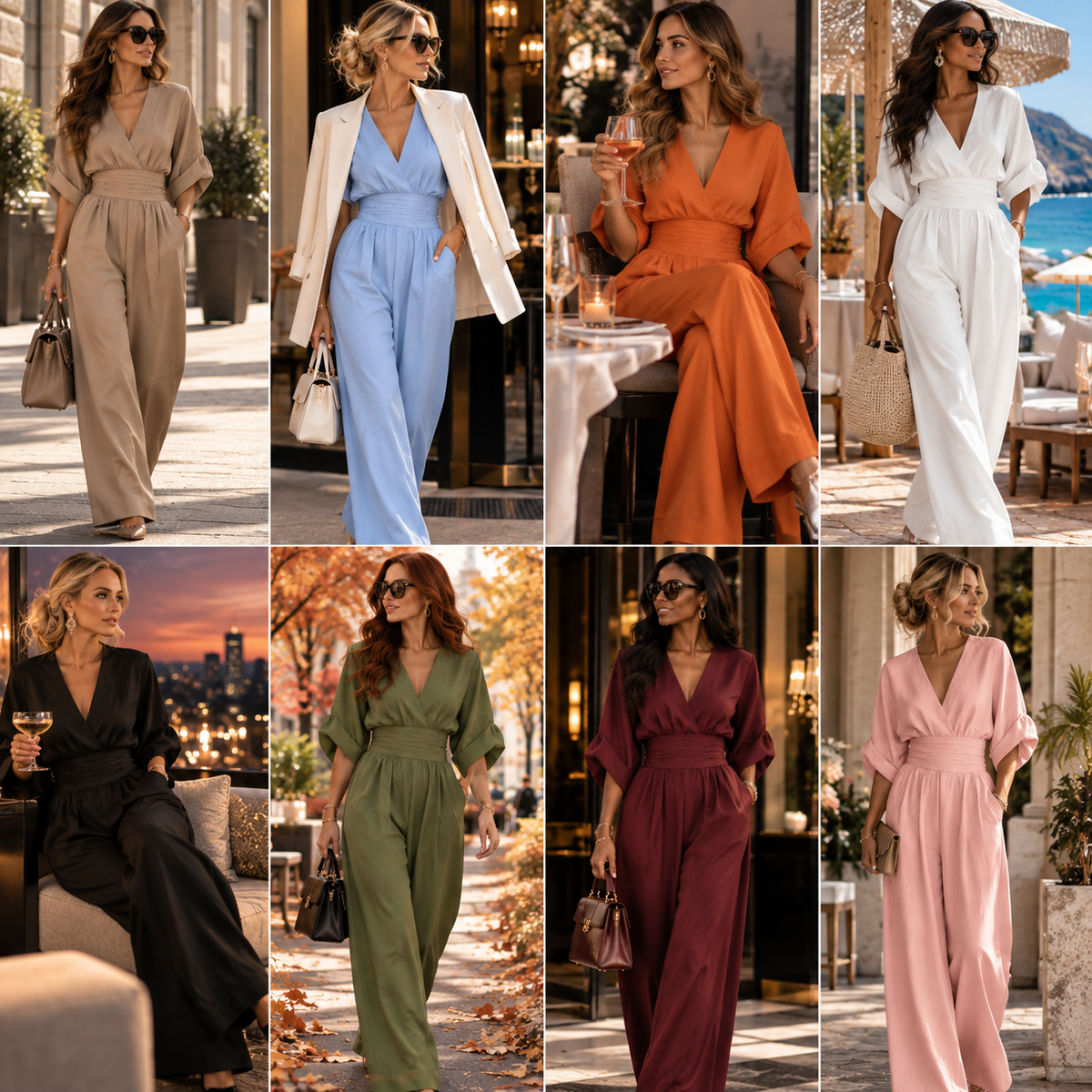 The Valentina Sculpted V-Neck Jumpsuit