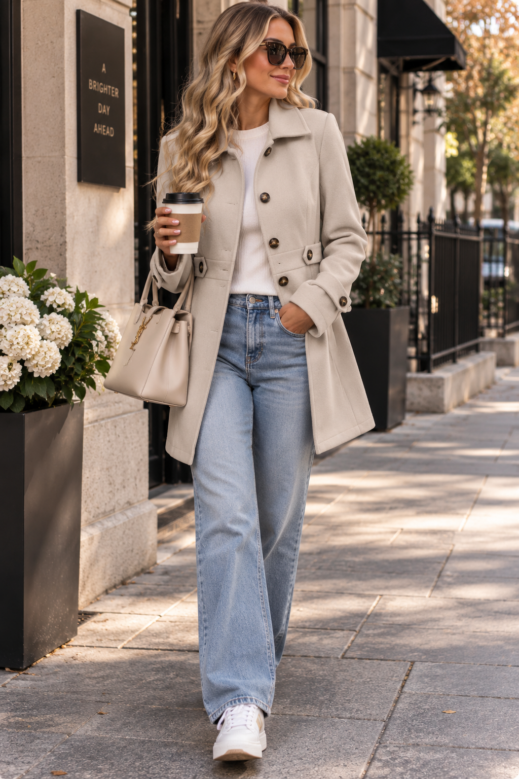 The Camille Tailored Midi Coat