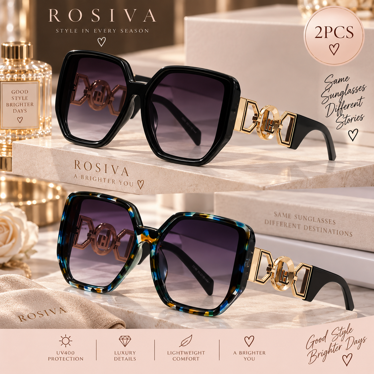 The It-Girl Chain Sunglasses Duo