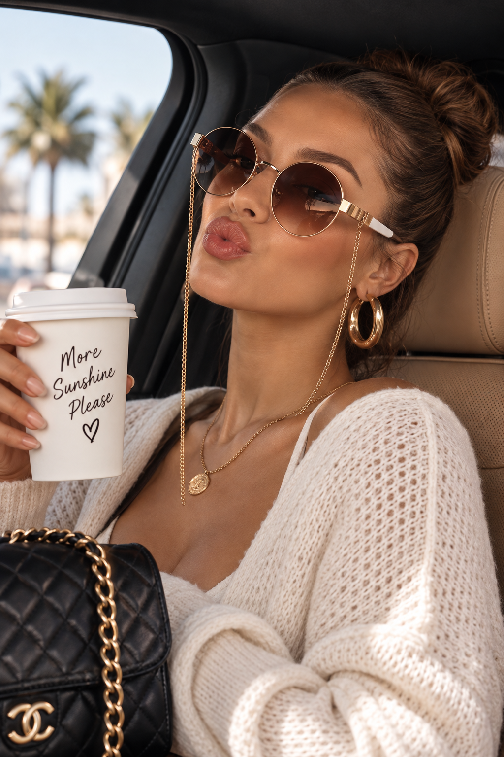 The Amara Chain Round Sunglasses