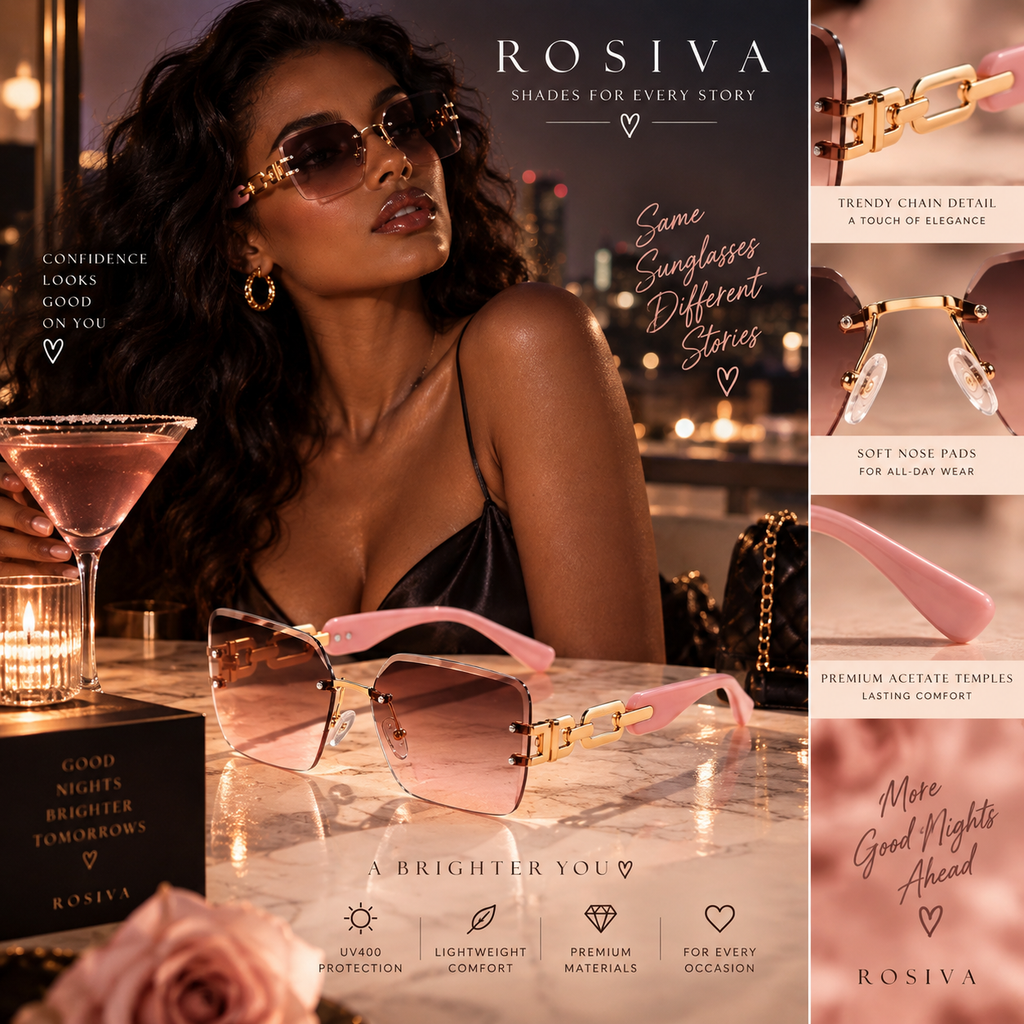 The Celeste Rimless Square Sunglasses