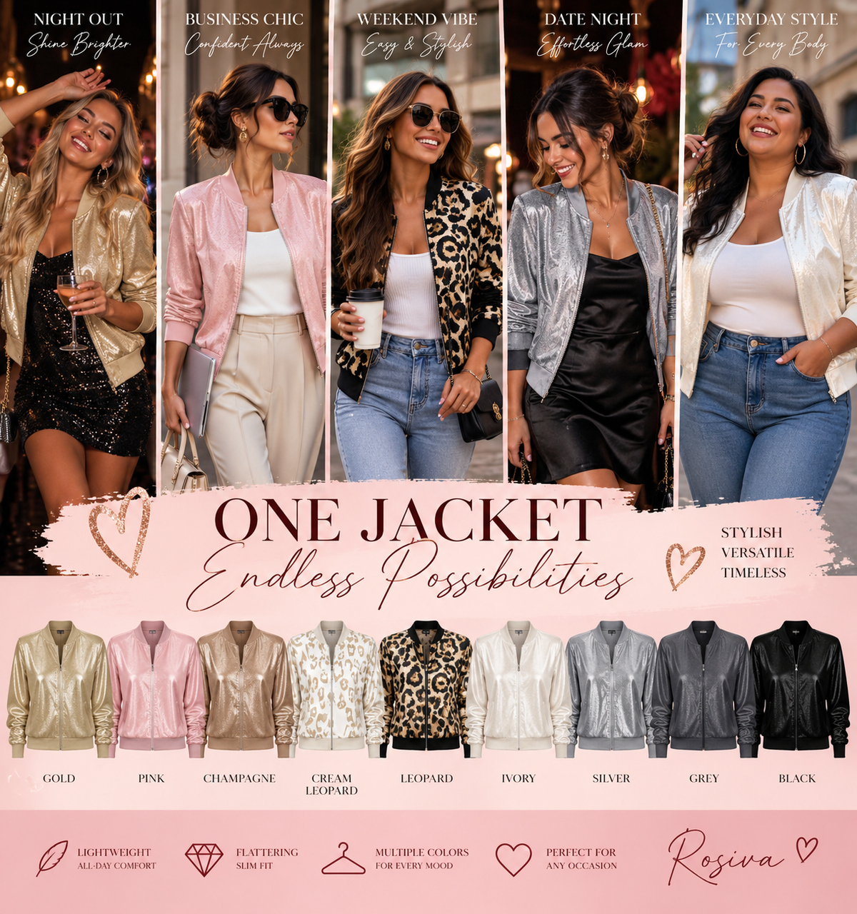 The Aurelia Gold Zip Jacket