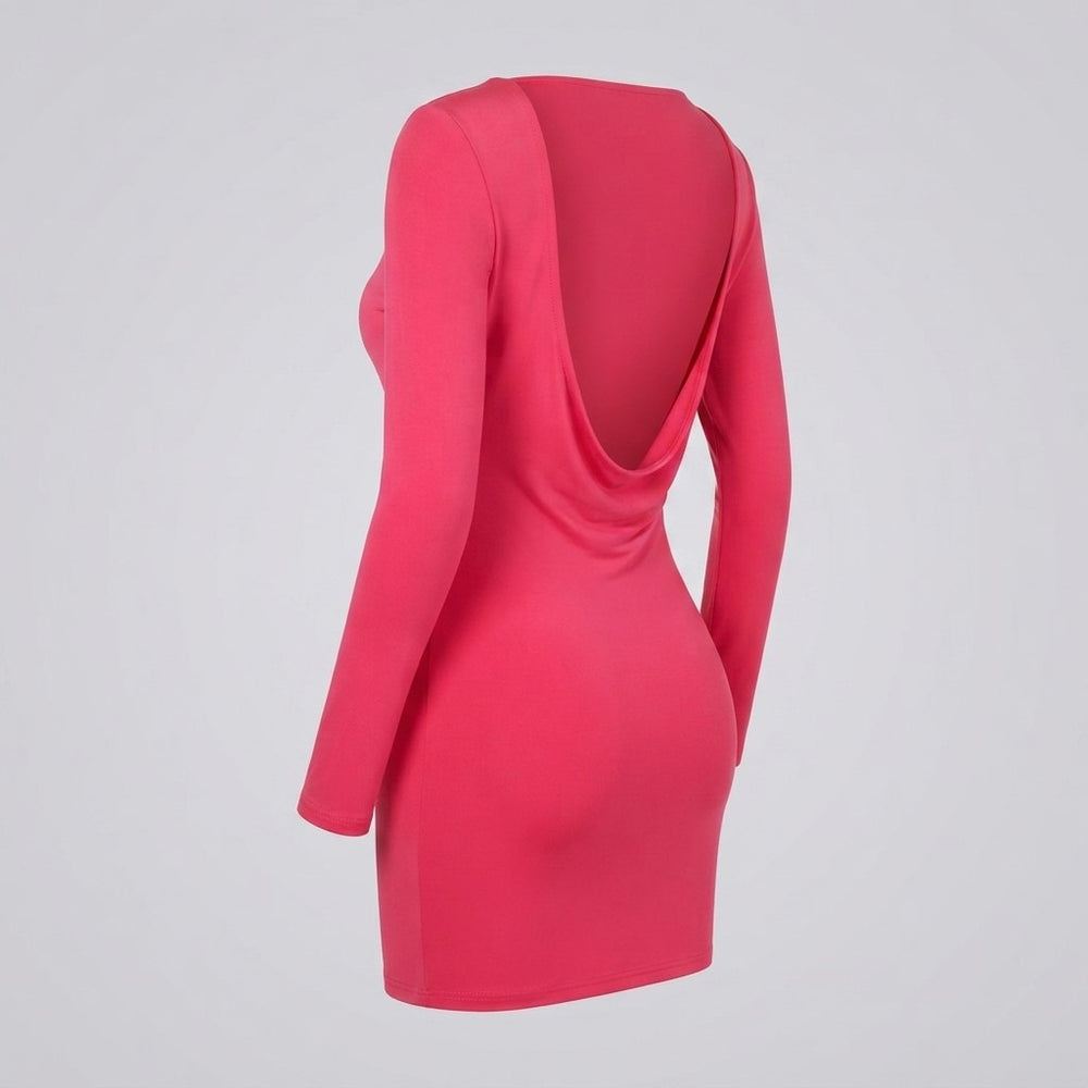 The Rosé After Dark Backless Mini Dress