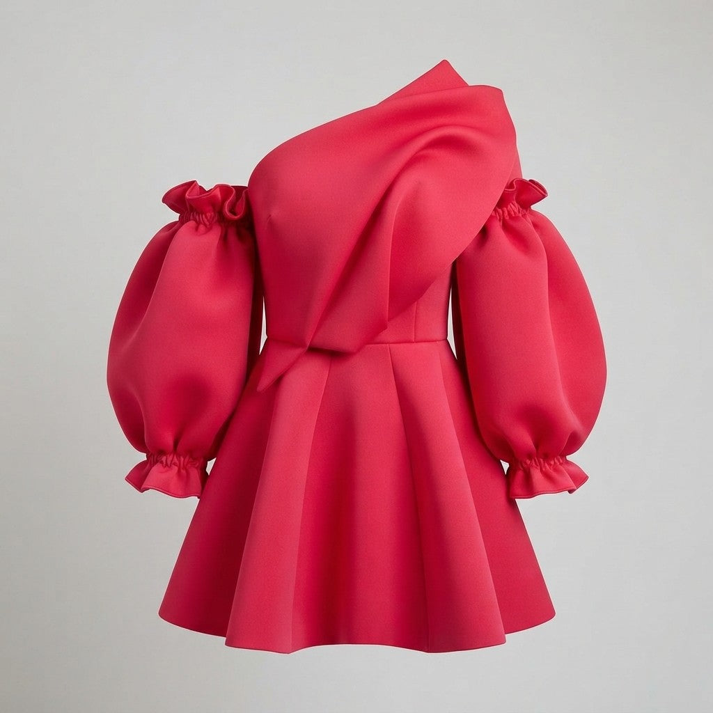 The Flirt Alert One-Shoulder Mini Dress