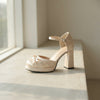 The Pretty Please Bow Platform Heels