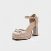 The Pretty Please Bow Platform Heels