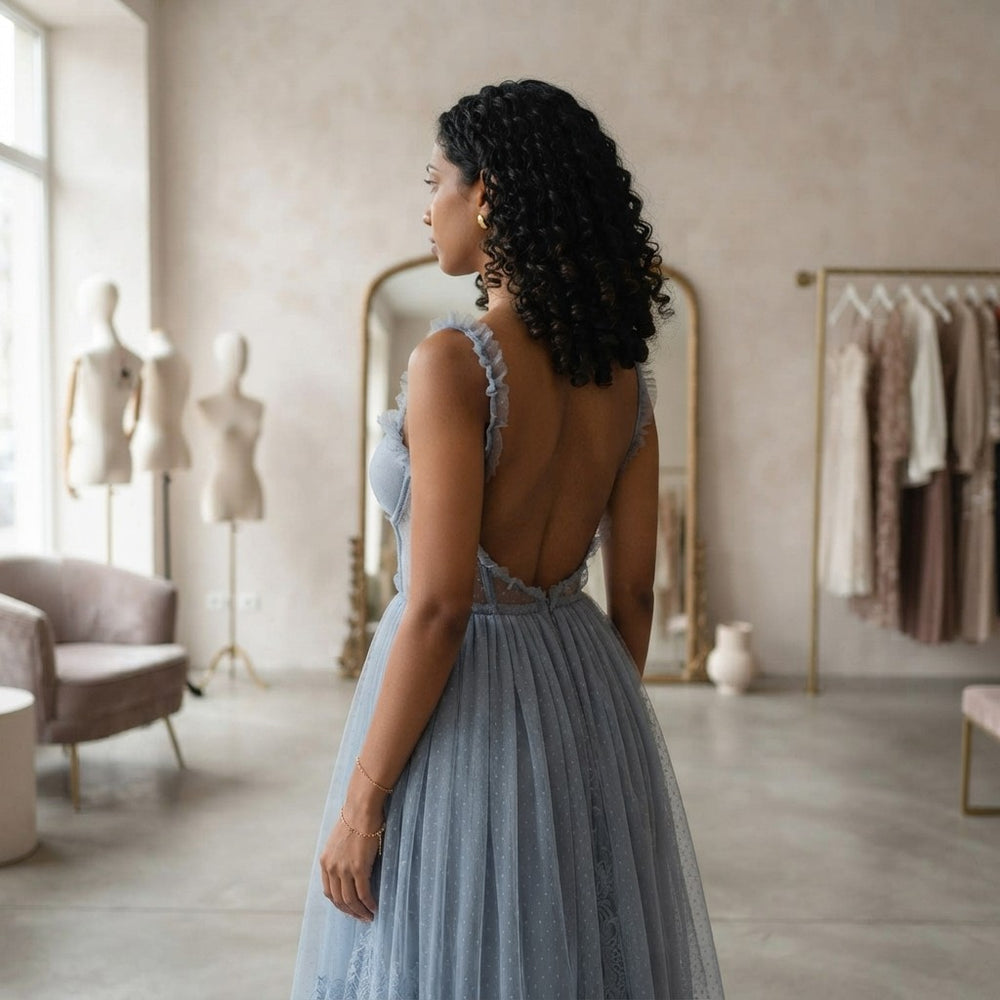 The Princess After Dark Backless Mini Dress