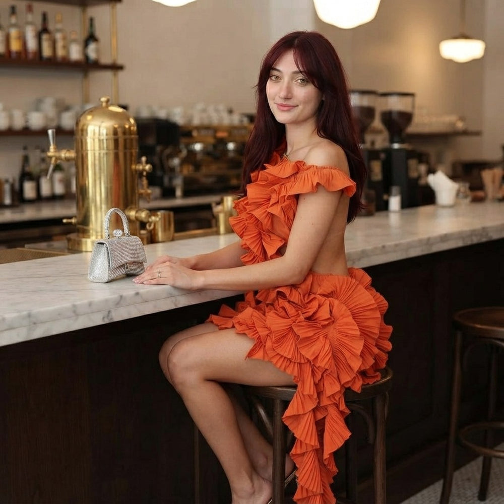 The Twirl With Me Pleated Backless Dress