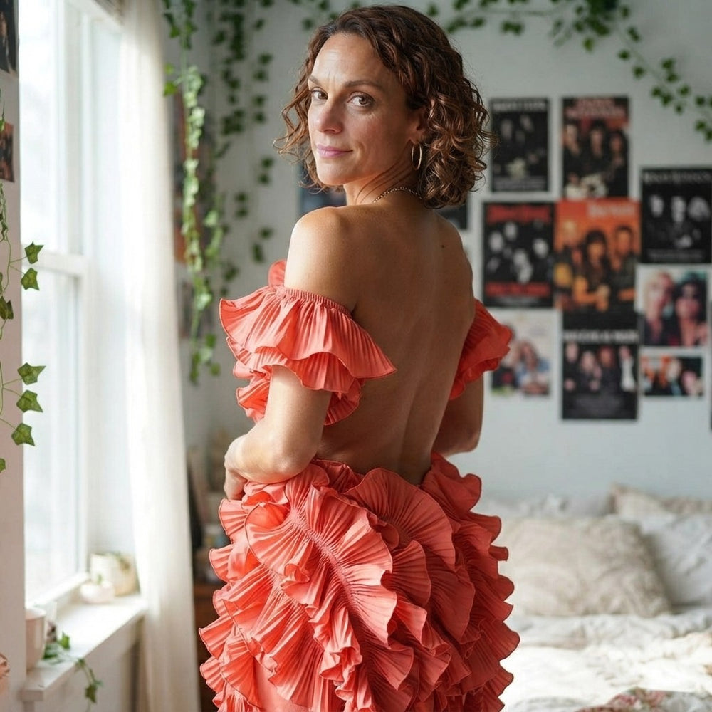 The Twirl With Me Pleated Backless Dress