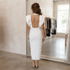 Midnight Muse Deep V Backless Dress